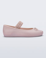 Side view of a pink Sophie Scrunch flat