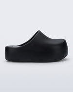 Side view of a black Free Clog Up Platform