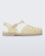 Side view of a light beige Possession sandal