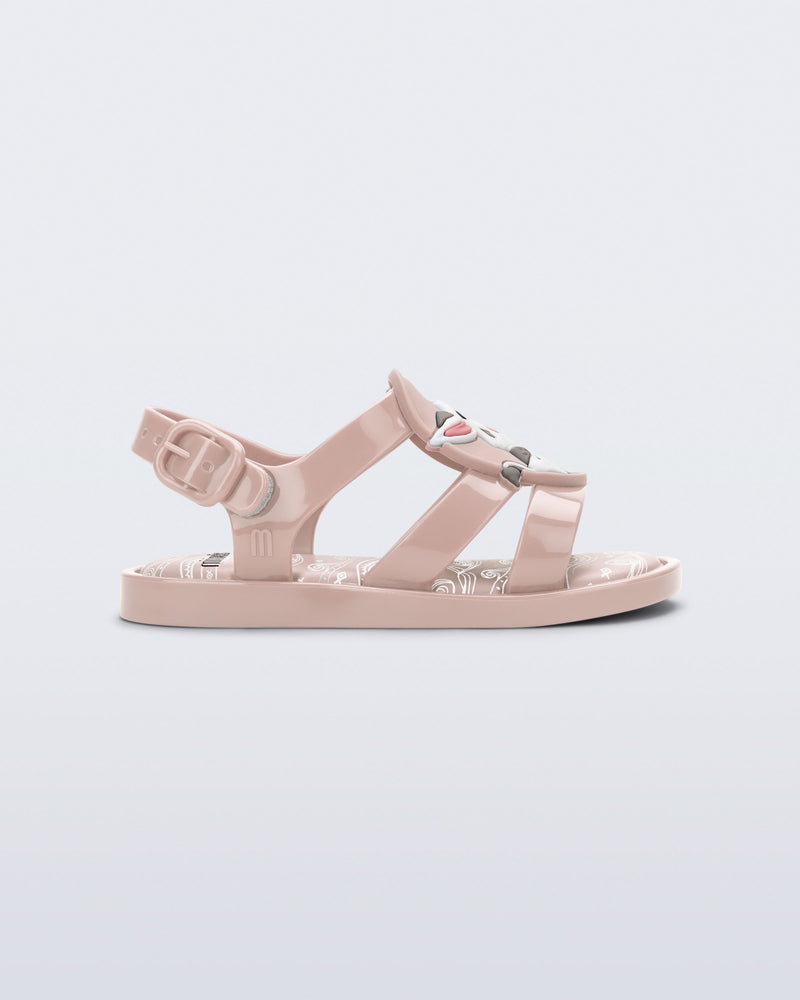 Side view of a light pink Colorland Moana baby sandal