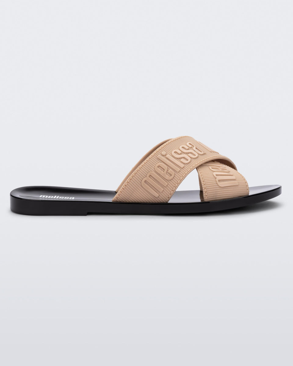 M Lover Slide in Beige/Black – Melissa Shoes