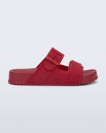 Side view of a red Cozy Connection slide