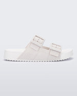 Side view of a white Cozy M Love adult slide