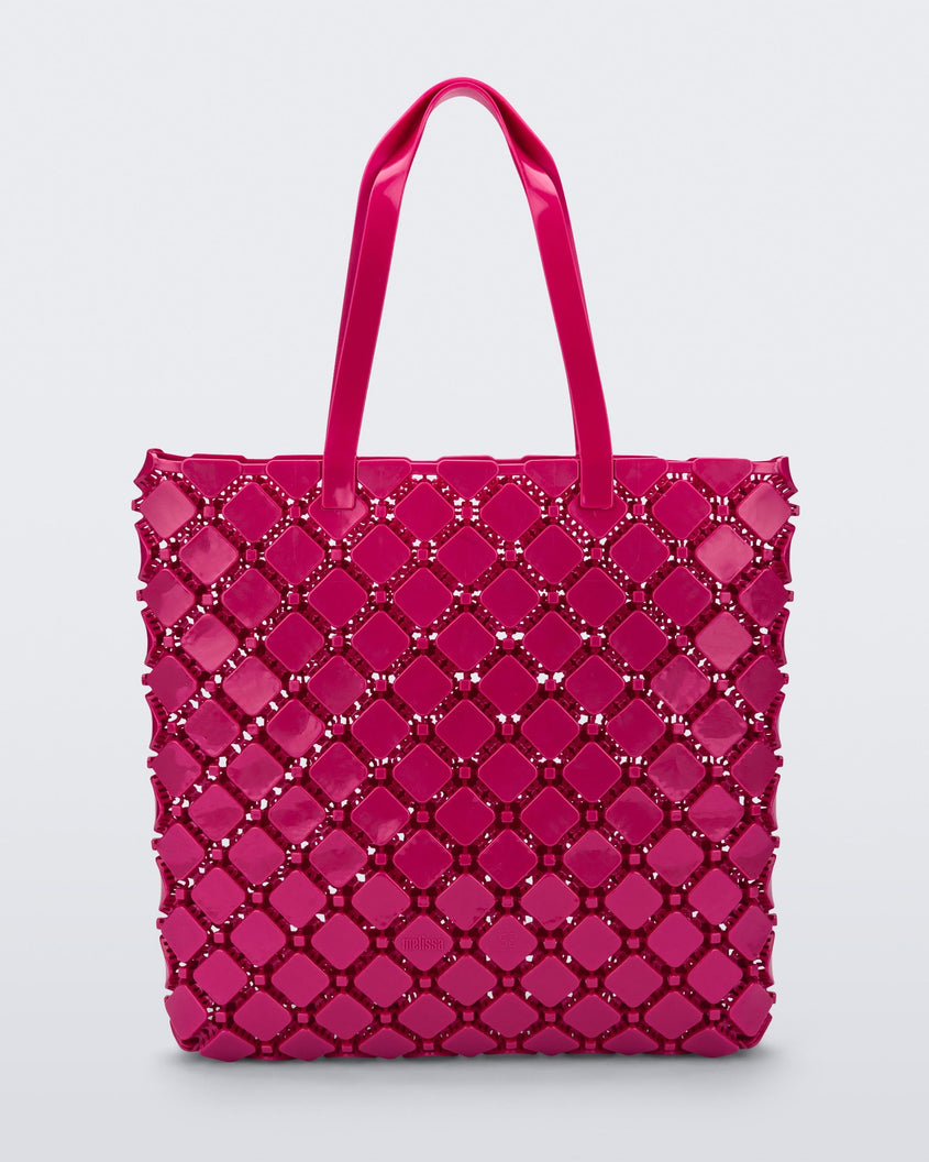 Front view of a pink Melissa Mogu + Hikaru Matsumura bag
