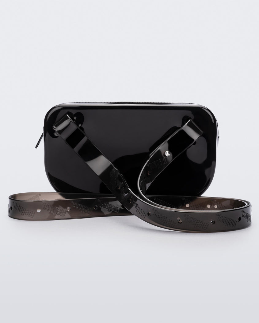 Back view of the black Melissa Go Easy Bag with strap