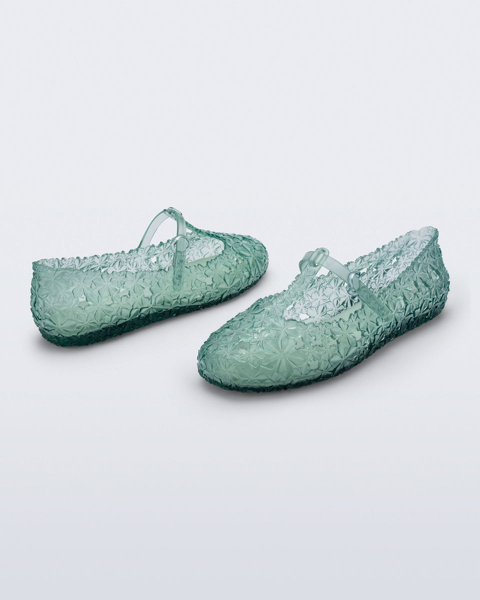 Daphnis Ballerina Flat in Transparent Green | Melissa Shoes US