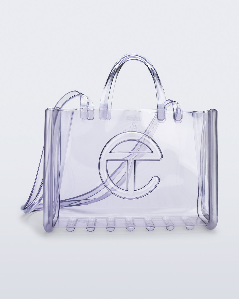 Melissa Women's x TELFAR Medium Jelly Shopper Bag in Black