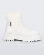 Side view of a white Drip Boot