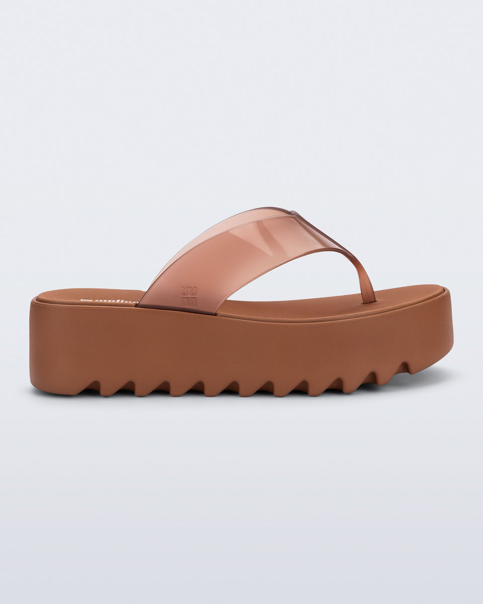Thong Platform Flip Flop in Brown | Melissa Shoes US