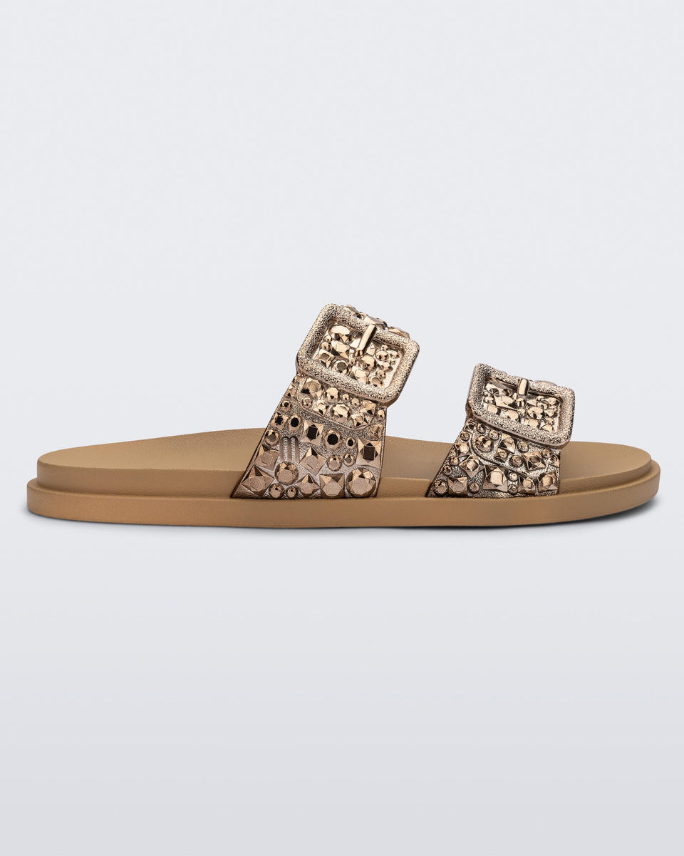 Lust Slide in Beige/Bronze | Melissa Shoes US