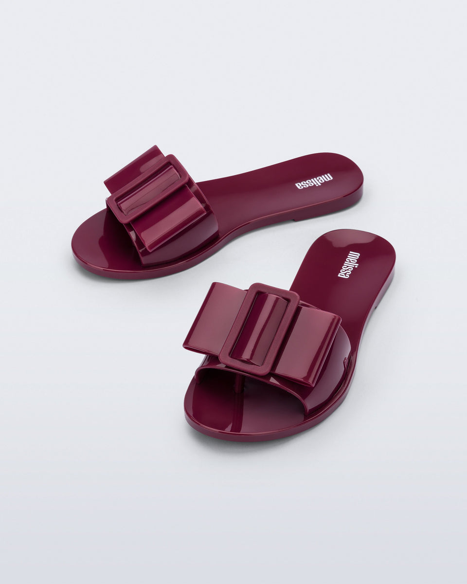 Slide in Burgundy Melissa Shoes Slide in Burgundy Melissa Shoes