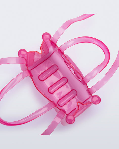 Top view of the pink Small Jelly Shopper x Telfar bag