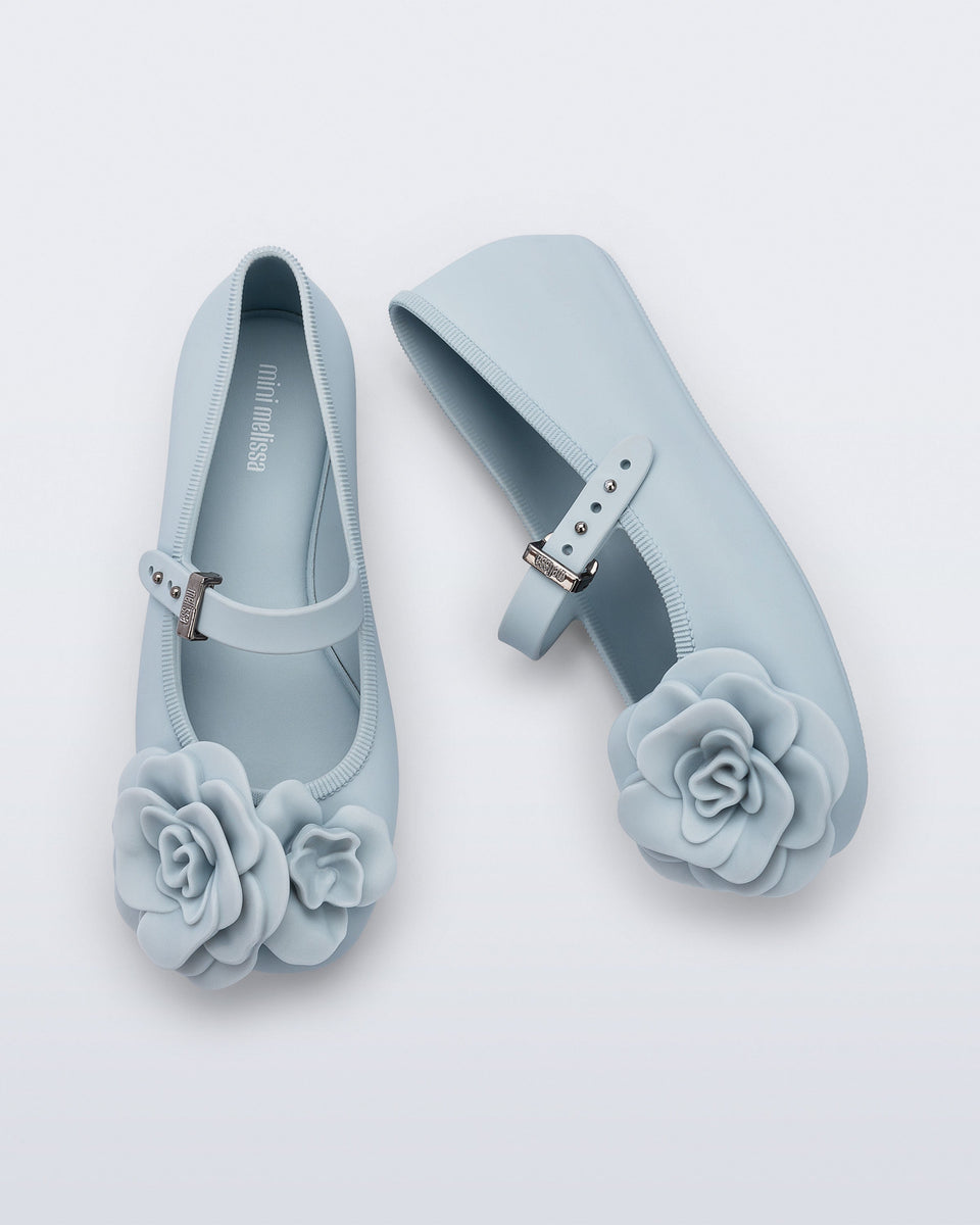 Soft Ballerina Petals Flat in Light Blue for Kids | Mini Melissa