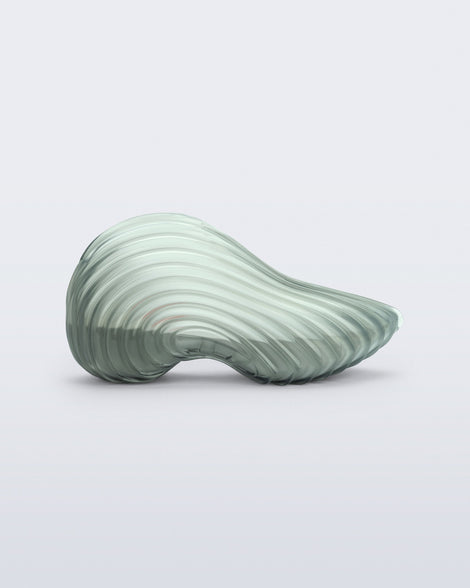 Side view of a transparent green Quantum Sneakers + Diesel