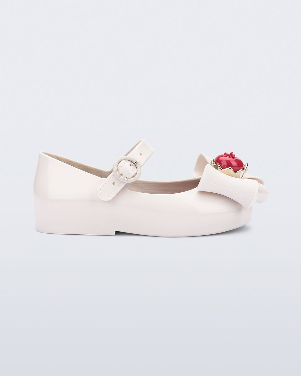 Sweet Love Snow White Flat in White Red for Babies Mini Melissa Shoes