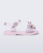 Side view of a pink Mar Sweet kids sandal