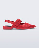 Side view of a red Ladylike flat