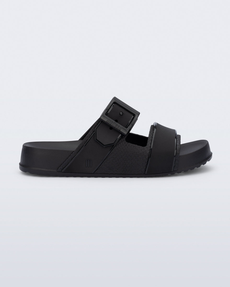 melissa(メリッサ)・Cozy Connection Slide スライドサンダル Cozy Connection Slide in Black – Melissa Shoes