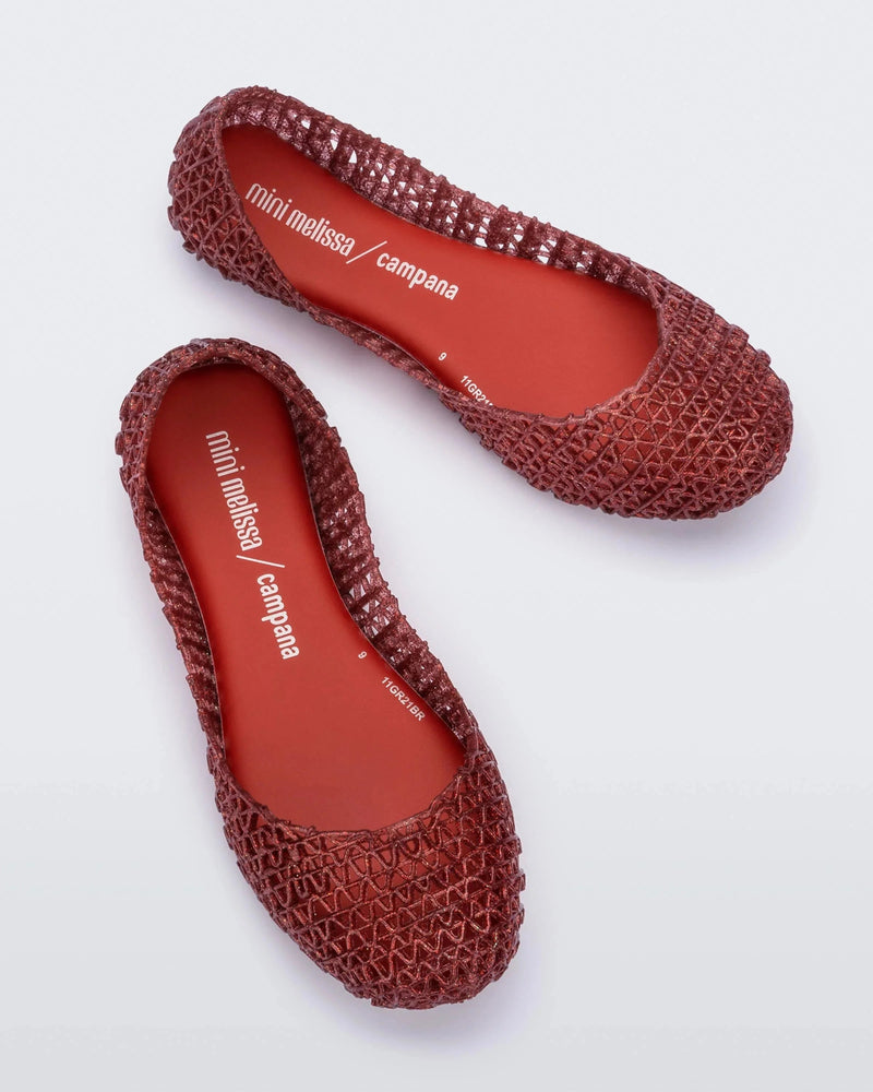Mini Melissa Campana Glitter Red Product Image 3