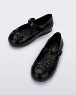 Mini Melissa Sweet Love Cap Toe Black Glitter Silver Product Image 3