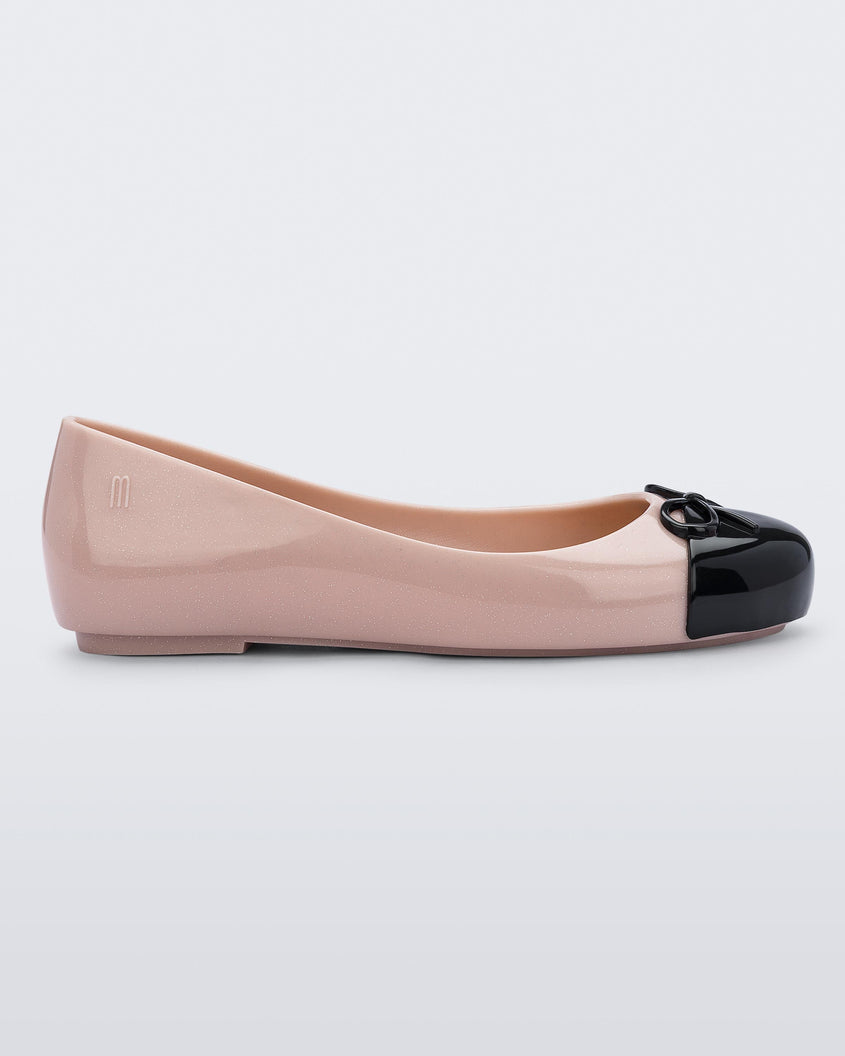 Mini Melissa Sweet Love Cap Toe Glitter Rose/Black Product Image 1