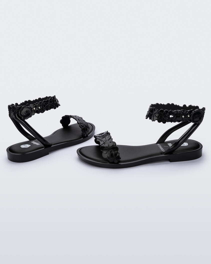 Melissa Wave Blossom Sandal Black/Black Product Image 3