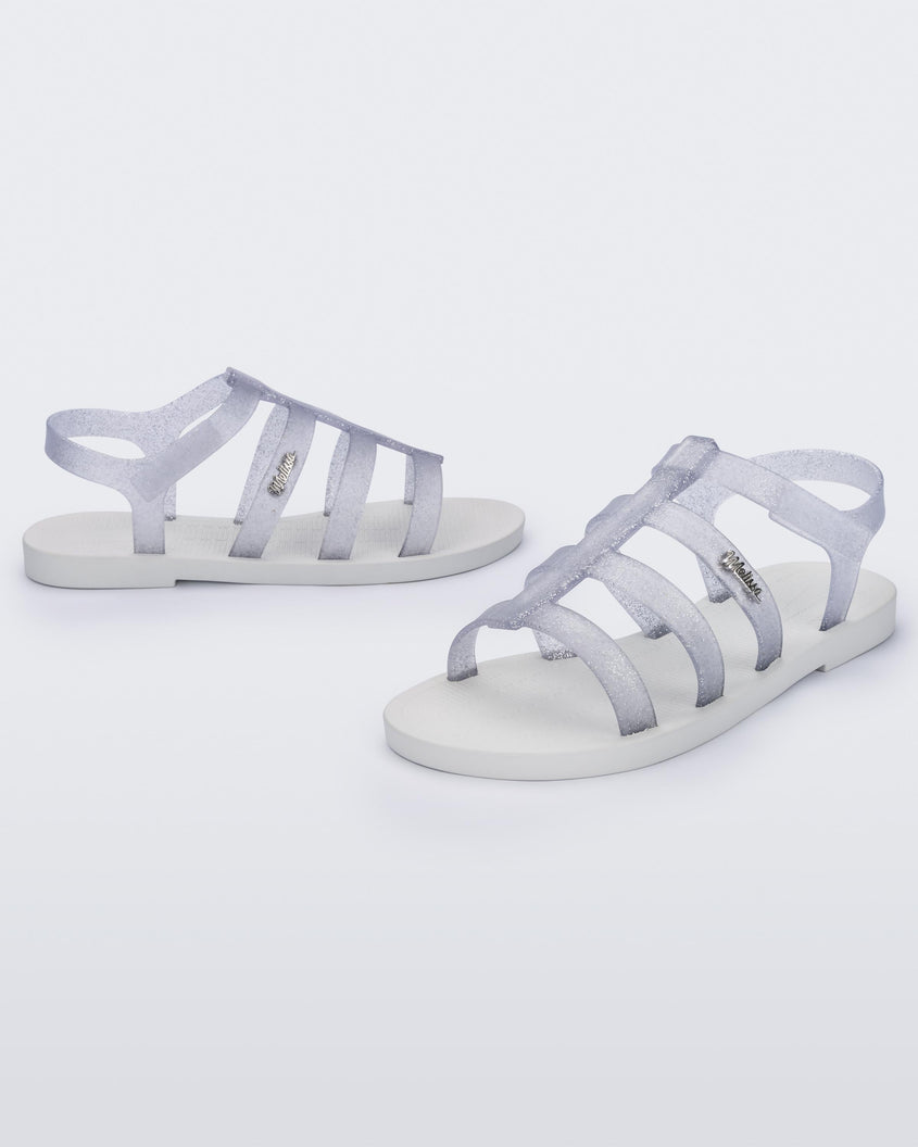 Melissa Sun Rodeo White/Clear Glitter Silver Product Image 3