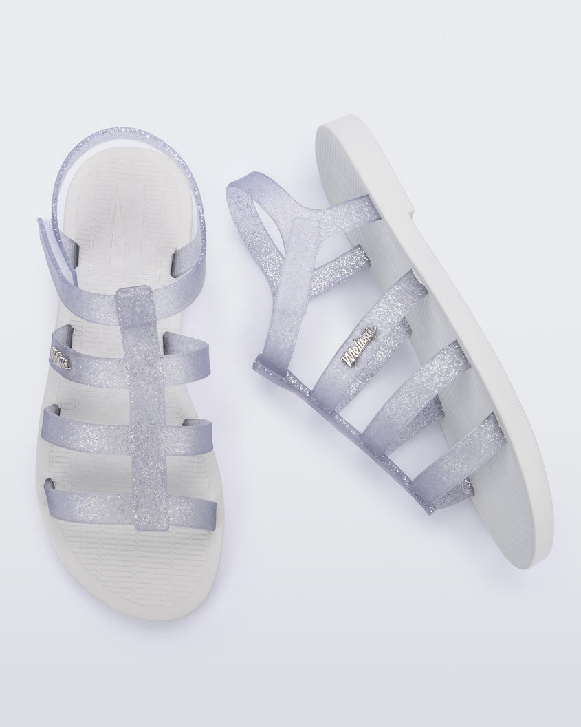 Melissa Sun Rodeo White/Clear Glitter Silver Product Image 2