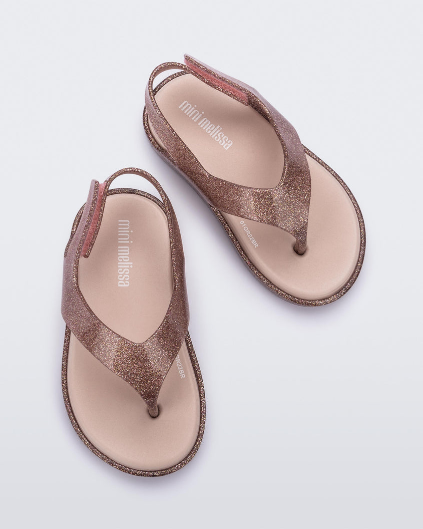 Mini Melissa Sunny Clear Glitter/Pink Product Image 4