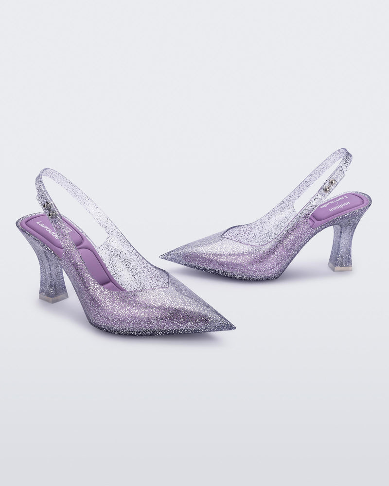 Melissa Slingback Clear Glitter Silver Product Image 3