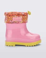 Mini Melissa Rain Boot Pink/Yellow Product Image 1