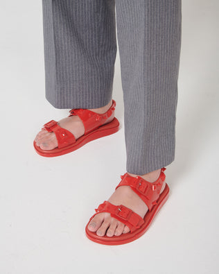 Product element, title Spikes Sandal in Red
 price $63.60