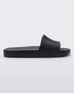 SIde view of black Melissa Beach slide.