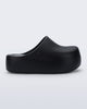Side view of a black Free Clog Up Platform 