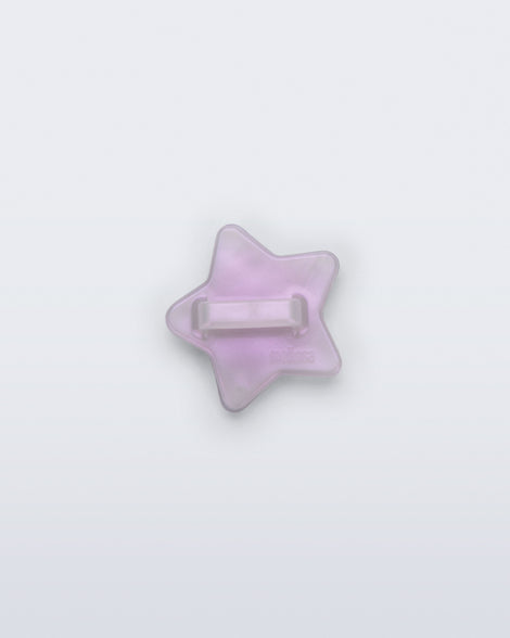 Back view of a pearly lilac star shoe charm