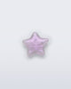 Front view of a pearly lilac star shoe charm