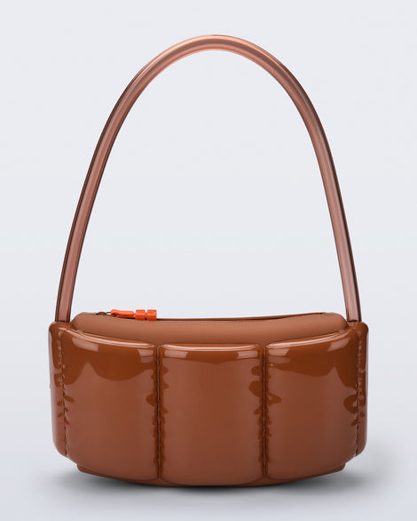Back view of a brown Airflow bag with shoulder strap