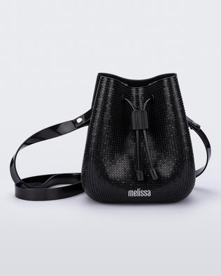 Product element, title Lux Bag in Metallic Black
 price $79.00