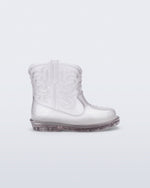 Side view of a clear Texas baby boot