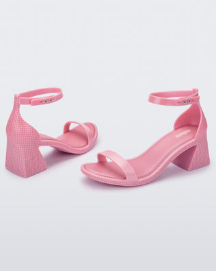 Product element, title Lux Heel in Metallic Pink
 price $59.50