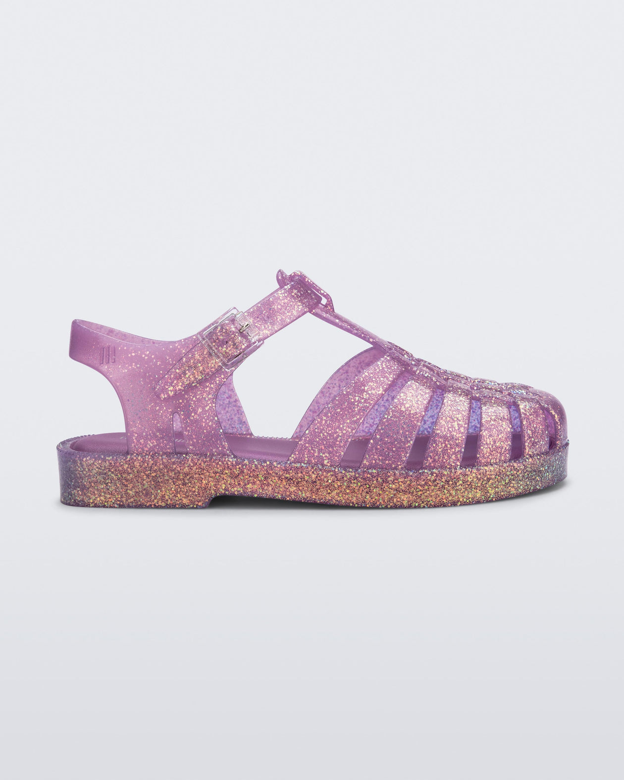 Possession Sandal in Glitter Lilac for Kids Mini Melissa Shoes US