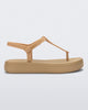 Side view of a beige Sun Leme Platform sandal