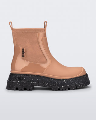 Product element, title Drip Boot in Brown/Black
 price $124.50