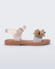 Side view of a  pearly beige Mar Sweet kids sandal