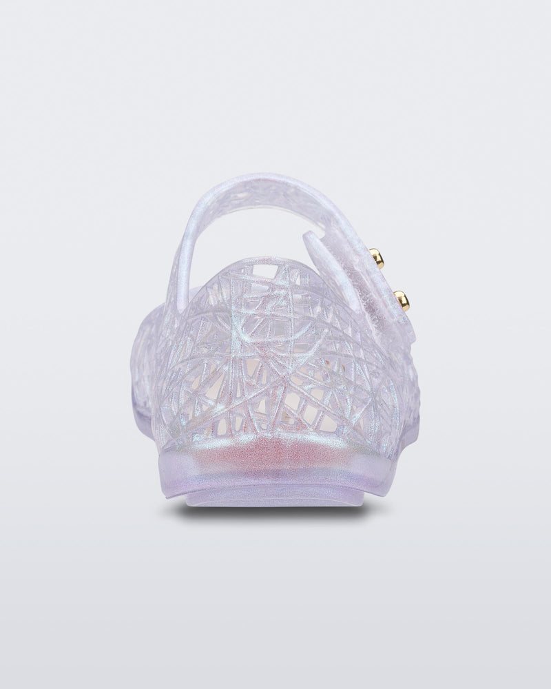 Back view of a pearly white Campana Zig Zag baby flat