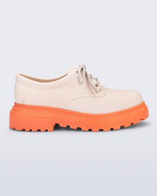 Product element, title Charlotte in Matte Beige/Orange
 price $76.30