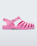 Side view of a pink Melissa Possession sandal with a fisherman sandal design