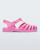 Side view of a pink Melissa Possession sandal with a fisherman sandal design