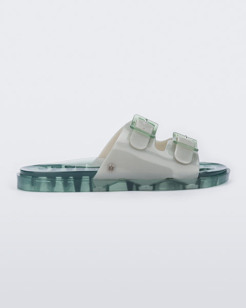 Wide Slide in Green/Green Clear | Melissa Shoes US