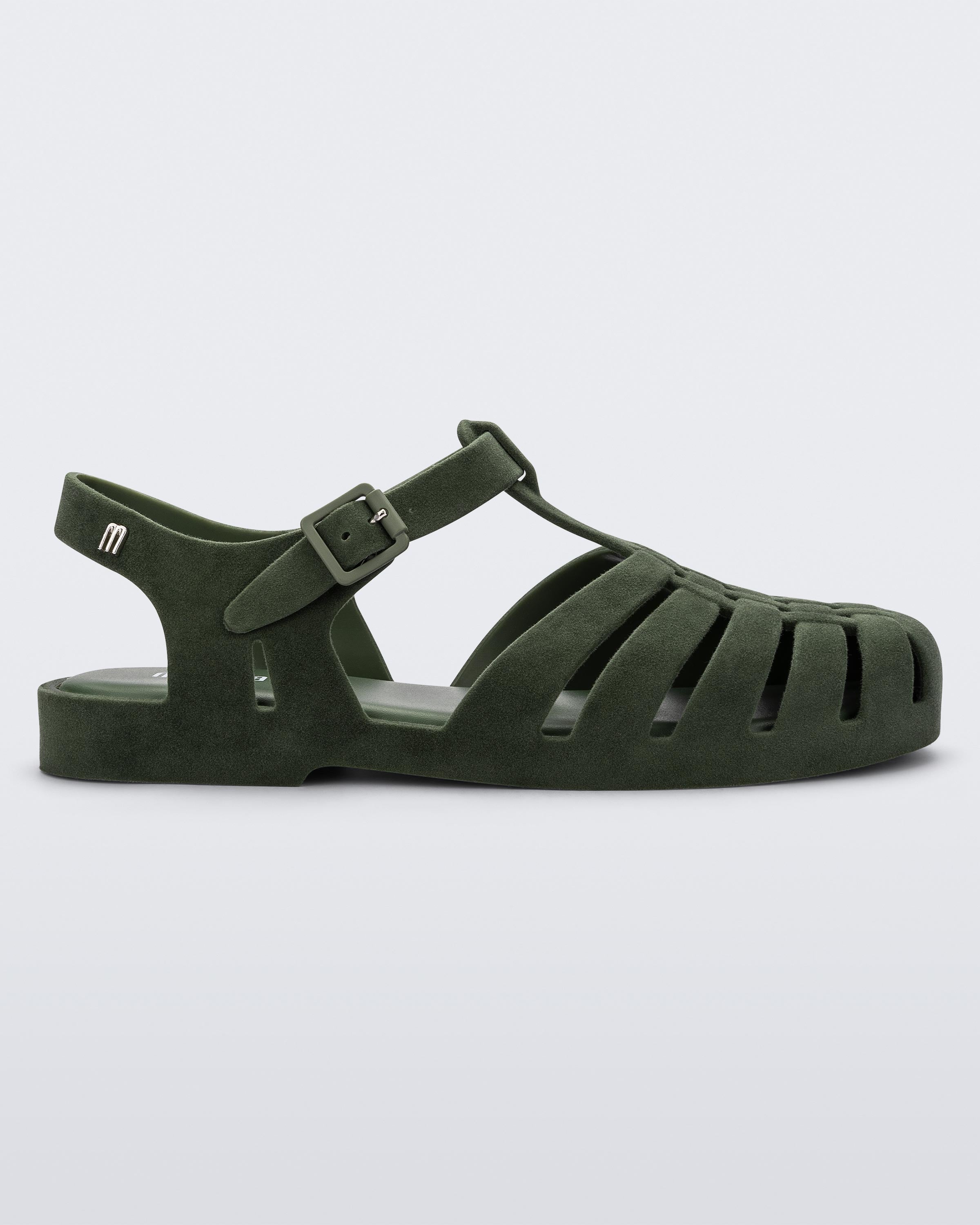 Possession Velvet Sandal in Black Flocked | Melissa Shoes US